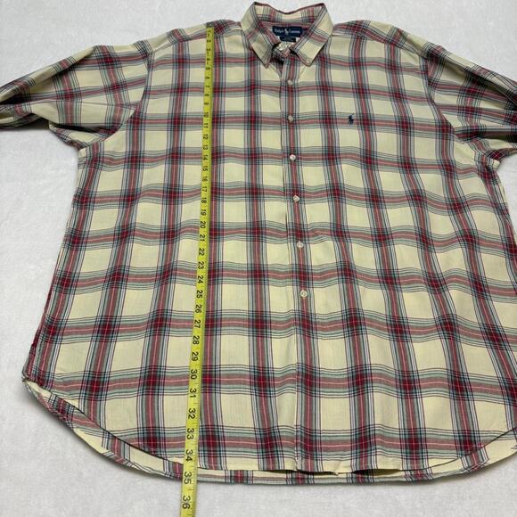 Polo Ralph Lauren VTG Blake Long Sleeve Christmas Plaid Button Down Shirt XXL - Picture 8 of 8